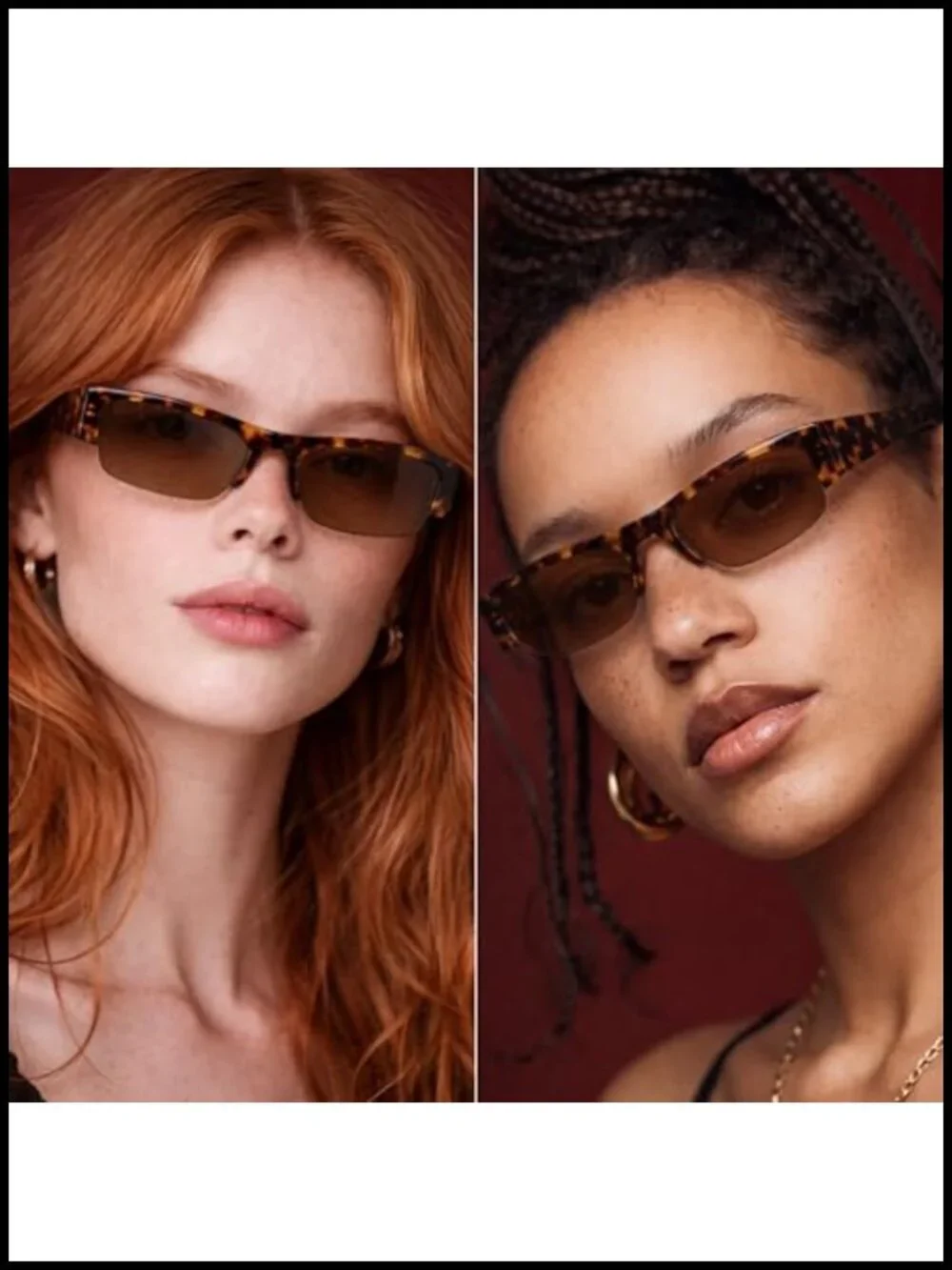 Polarized Semi Rimless Sunglasses Retro Round Frame TR90
